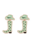 Beads Western Boots Earrings MOQ 5pcs