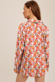 Multicolor Floral Print Chest Pocket Casual Shirt