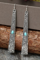 Western Turquoise Alloy Earrings 
