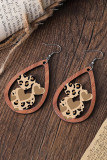 Leopard Heart Valentines Earrings 