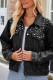 Rhinestone Patch Denim Jacket 