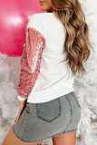 Sequin Glitter Sleeves Christmas Sweatshirt 