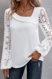 Floral Lace Crochet Sleeves Top 
