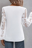 Floral Lace Crochet Sleeves Top 
