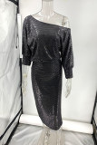 Sequin Glitter Bling Evening Dress 