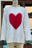 Heart Patchwork Long Sleeves Top
