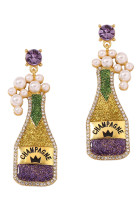 Champagne Crystal Glitter Earrings