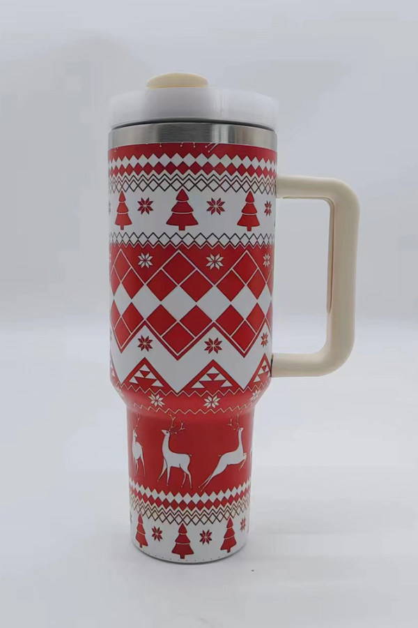Christmas Western Pattern Print Thermos Cup 40oz MOQ 3pcs