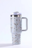 Western Horn Stainless Steel Thermos Cup 40oz MOQ 3pcs