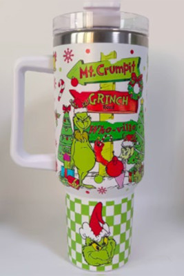 Christmas Grinch Stainless Steel Thermos Cup 40oz MOQ 3pcs 