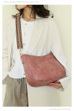 Pu Leather Shoulder Bag with Aztec Straps 