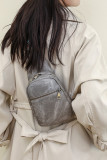 Leather Zipper Chest Bag 
