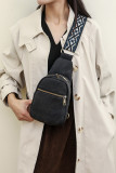 Leather Zipper Chest Bag 