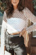 See Through Mesh Rhinestone Glitter Top 