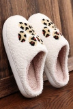 Leopard Cat Paw Knit Plush Slippers