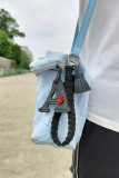 PU Leather Letter Tassle Keychain 
