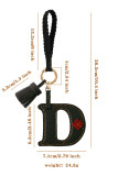 PU Leather Letter Tassle Keychain 