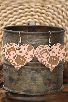 Heart Shape Wooden Earrings 