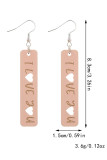 Valentines Day Wooden Earrings 