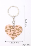 Wooden Heart Print Keychain MOQ 5pcs