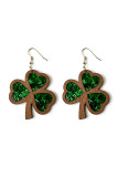 St. Patrick's Day Wooden Earrings MOQ 5pcs