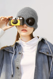 Plain Wool Benie Cap With Sunglasses MOQ 3pcs