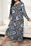 Butterfly Heart Print Plus Size Dress 
