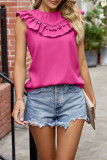Plain Ruffles Tank Top