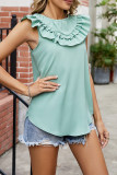 Plain Ruffles Tank Top