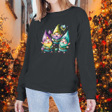 Mardi Gras Gnomes Long Sleeve Sweatshirts Women Boutique Wholesale