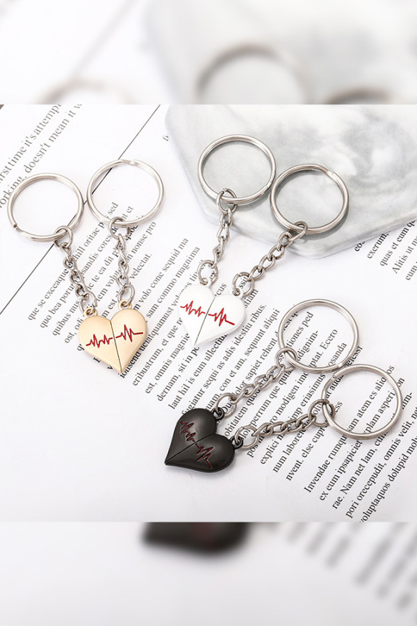 Valentines Day Heart Keychain 