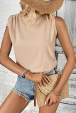 Apricot One Shoulder Ruched Blouse