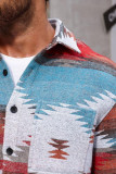 Aztec Print Buttoned Men's Jacket