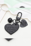 Heart Pendant With Bell Keychain MOQ 5pcs