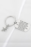 Dragon and Quotes Metal Keychain 