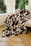 Leopard Cow Print Flannel Blanket MOQ 3pcs