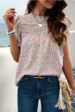 Frilled Ruffles Sleeves Floral Blouse