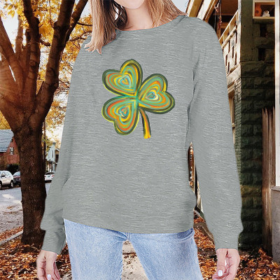 Lucy Hearts St Patrick's Day Long Sleeve Sweatshirts Women Boutique Wholesale