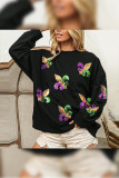 Mardi Gras Sequin Patchwork Sweatshirt