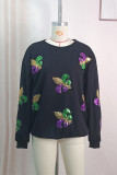 Mardi Gras Sequin Patchwork Sweatshirt