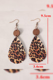 Leopard PU Leather Earrings 