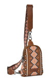 Western Aztec Design Crossbody Chest Bag 