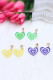 Valentines Day Heart Shape Acrylic Earrings