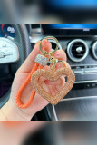 Rhinestone Heart Pendant Keychain MOQ 5pcs