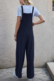 Plain One Piece Jumpsuit Overall 