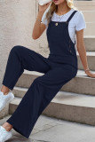Plain One Piece Jumpsuit Overall 