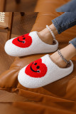Valentines Day Smile Heart Fluffy Slippers 