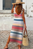 Color block Sleeveless Maxi Dress