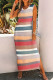 Color block Sleeveless Maxi Dress