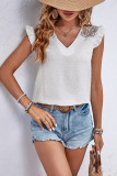 White Lace Ruffle Tp 